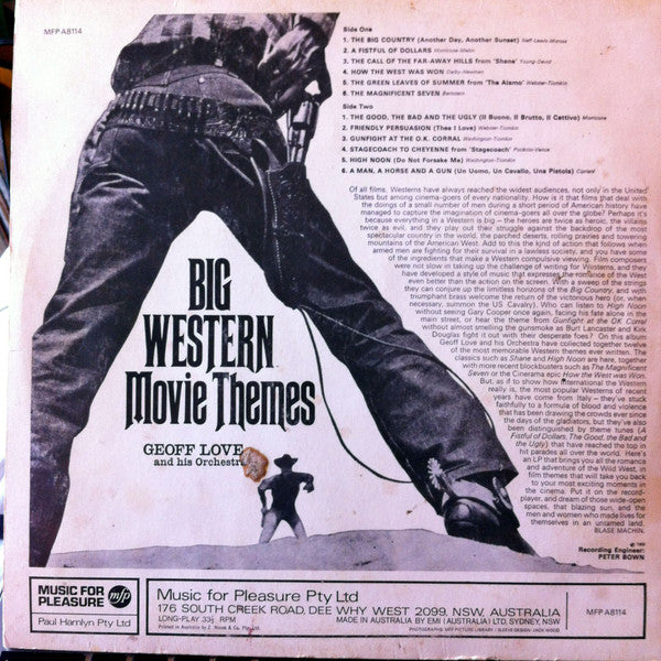 Geoff Love & His Orchestra : Big Western Movie Themes (LP)