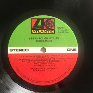 Herbie Mann : See Through Spirits (LP, Album)