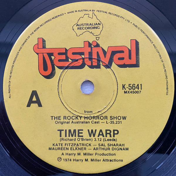 "The Rocky Horror Show" Original Australian Cast : Time Warp (7", Single, 1st)