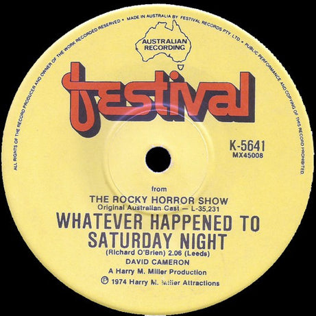 "The Rocky Horror Show" Original Australian Cast : Time Warp (7", Single, 1st)