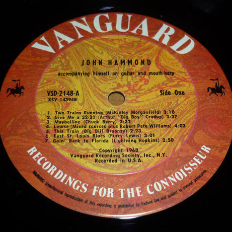 John Hammond* : John Hammond (LP, Album, RE)
