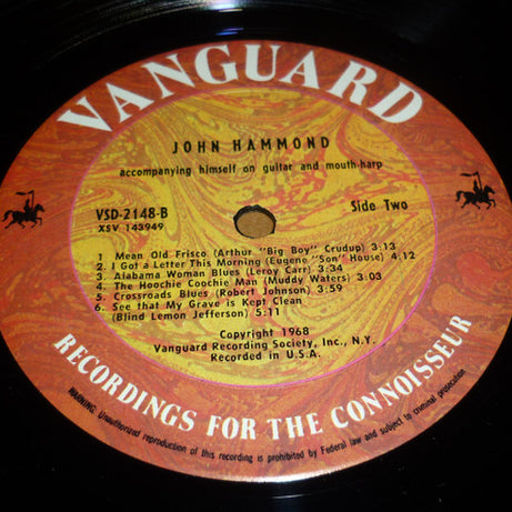 John Hammond* : John Hammond (LP, Album, RE)