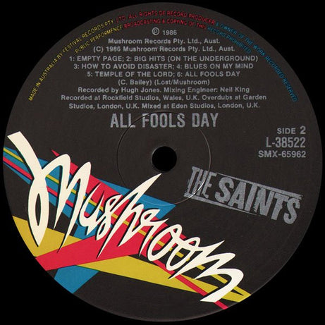 The Saints (2) : All Fools Day (LP, Album, Gat)