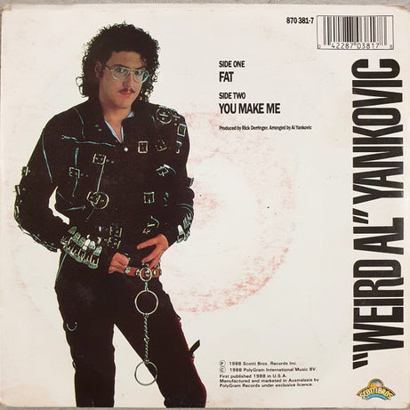 "Weird Al" Yankovic : Fat (7", Single)