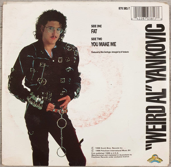 "Weird Al" Yankovic : Fat (7", Single)