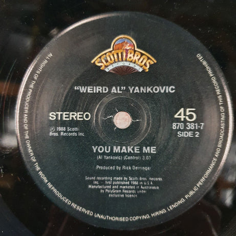 "Weird Al" Yankovic : Fat (7", Single)