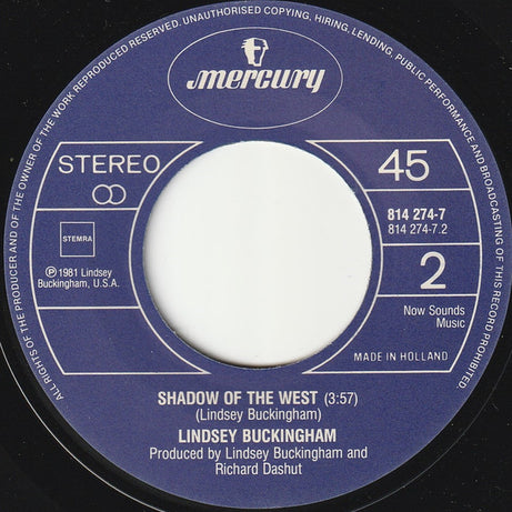 Lindsey Buckingham : Dancin' Across The U.S.A. (7", Single)