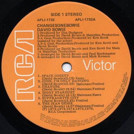 David Bowie : ChangesOneBowie (LP, Comp)