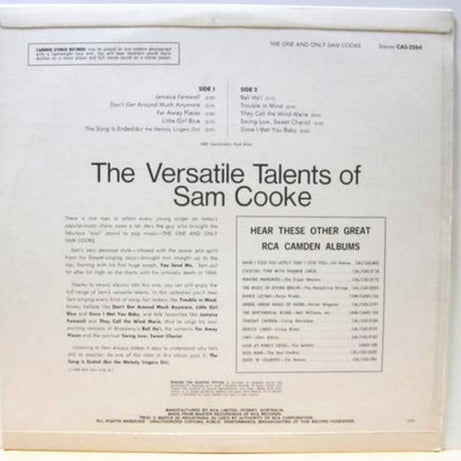 Sam Cooke : The One And Only Sam Cooke (LP, Comp, RP)