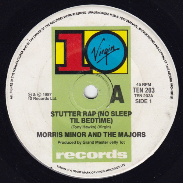 Morris Minor And The Majors : Stutter Rap (No Sleep Til Bedtime) (7", Single)