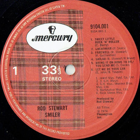 Rod Stewart : Smiler (LP, Album, Gat)