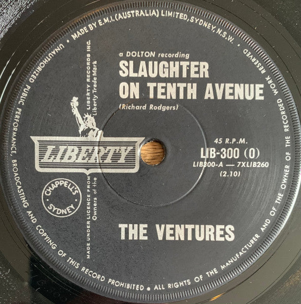 The Ventures : Slaughter On Tenth Avenue (7", Single, Sol)