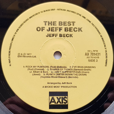 Jeff Beck : The Best Of Jeff Beck (LP, Comp, RE)