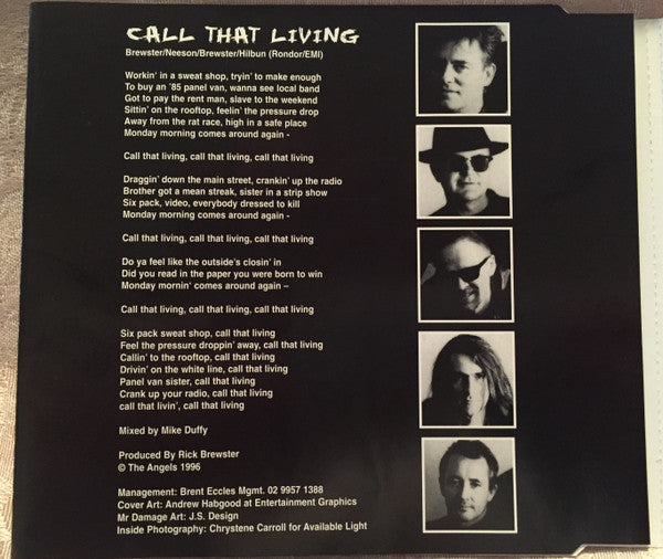 The Angels : Call That Living (CD, Single)