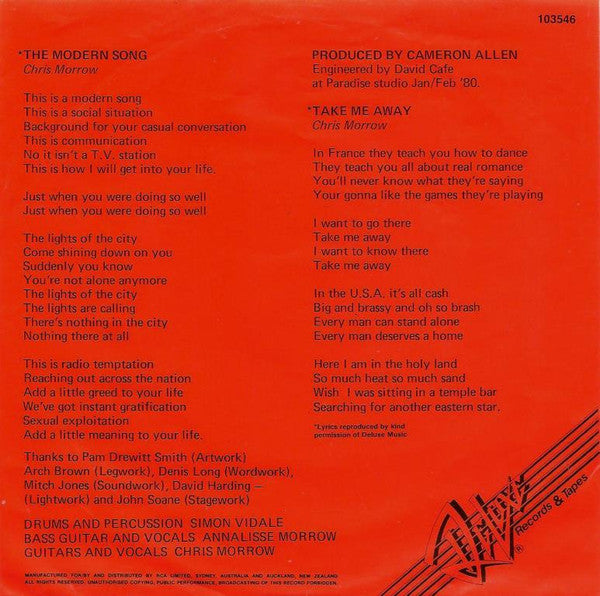 The Numbers : The Modern Song (7", Single)