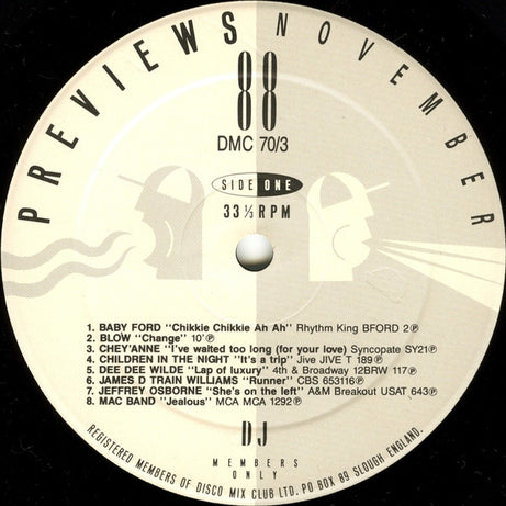 Various : November 88 - Previews (LP, Comp)