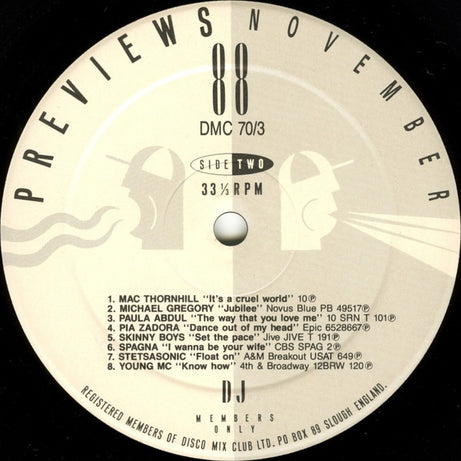 Various : November 88 - Previews (LP, Comp)