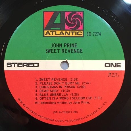 John Prine : Sweet Revenge (LP, Album, RP, PR )