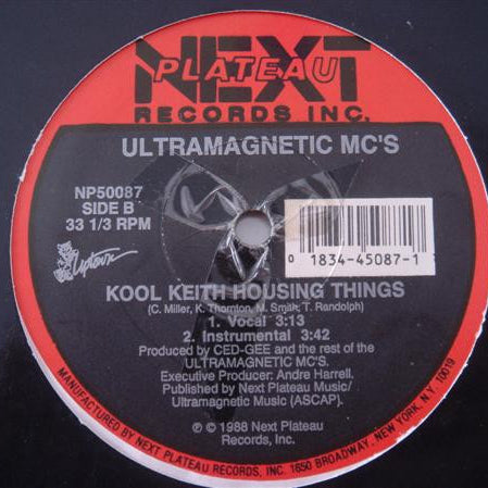 Ultramagnetic MC's : Ease Back / Kool Keith Housing Things (12")