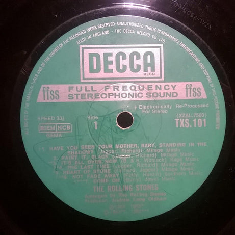 The Rolling Stones : Big Hits (High Tide And Green Grass) (LP, Comp, RP, Gat)