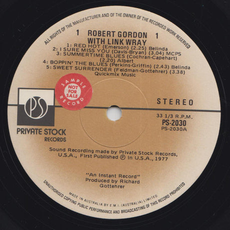 Robert Gordon (2) With Link Wray : Robert Gordon With Link Wray (LP, Album)