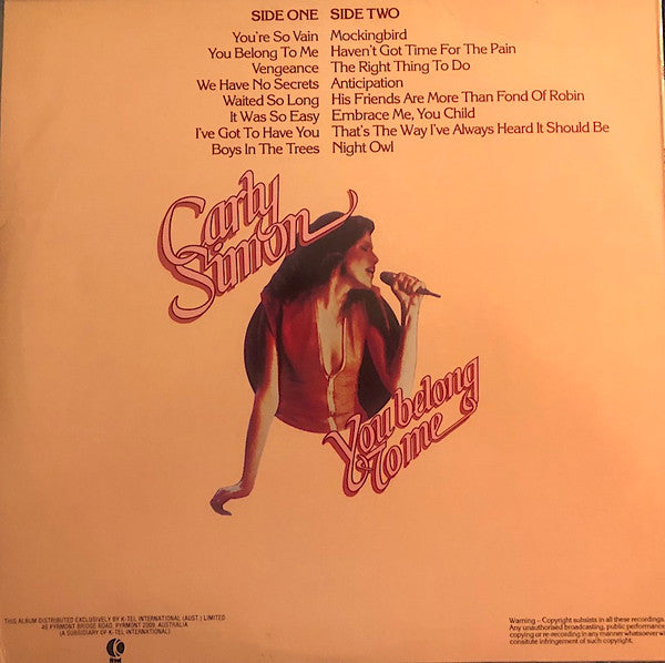 Carly Simon : You Belong To Me 16 Greatest Hits (LP, Comp, Lim)