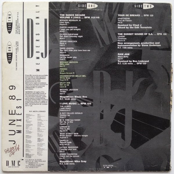 Various : June 89 - Mixes 1 (12")