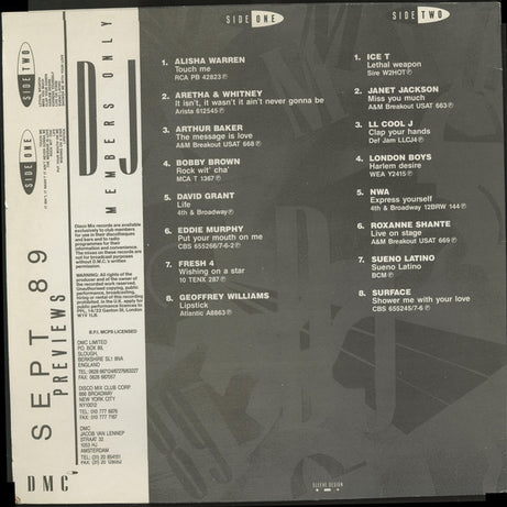 Various : September 89 - Previews (LP, Comp)