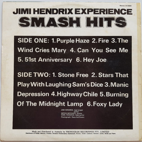 The Jimi Hendrix Experience : Smash Hits (LP, Comp, RE)