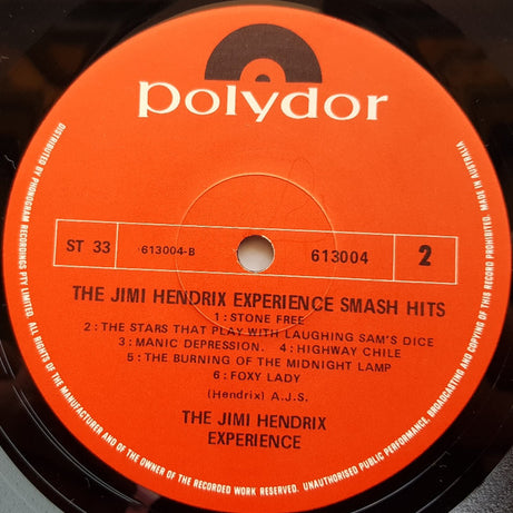 The Jimi Hendrix Experience : Smash Hits (LP, Comp, RE)