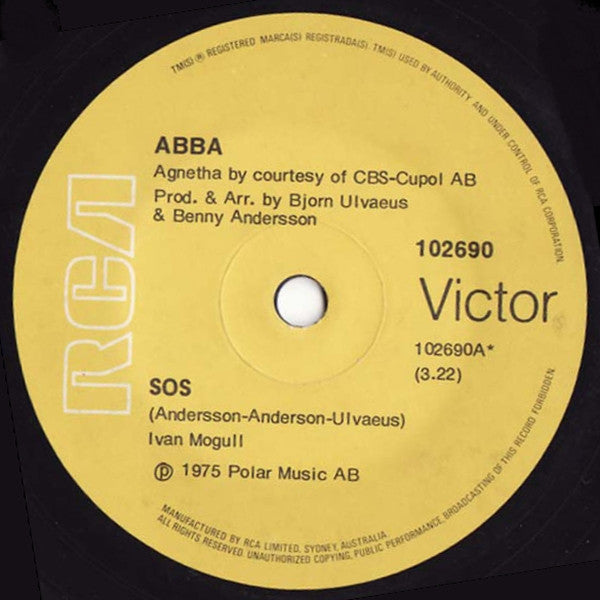 ABBA : SOS (7")