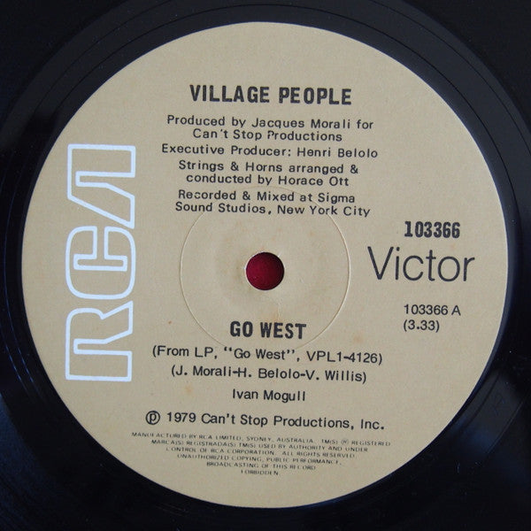 Village People : Go West (7", Single)