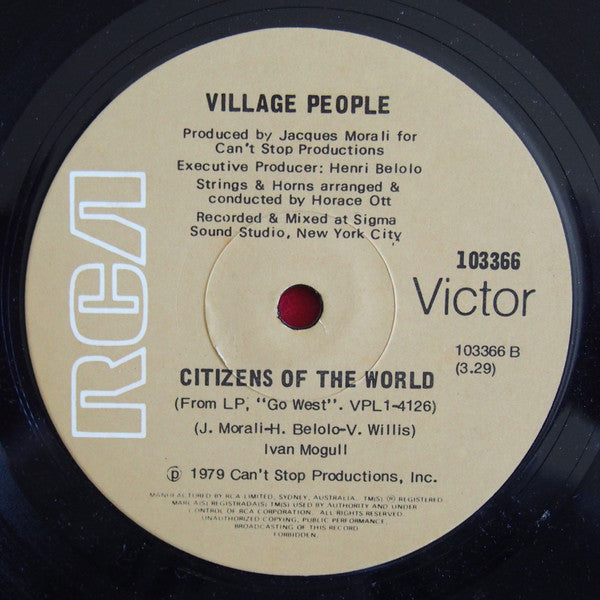 Village People : Go West (7", Single)
