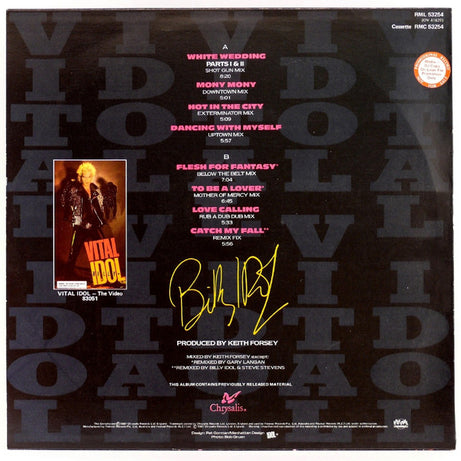Billy Idol : Vital Idol (LP, Album, Comp, Promo, RP)
