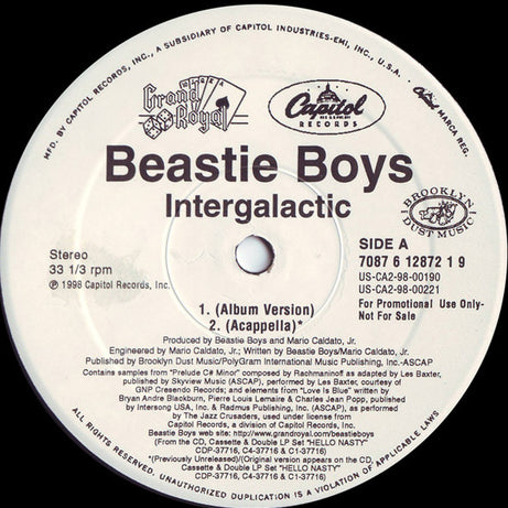 Beastie Boys : Intergalactic (12", Promo)