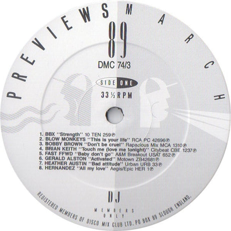 Various : March 89 Previews (LP, Comp)
