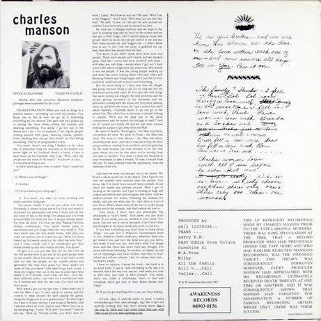 Charles Manson : LIE: The Love And Terror Cult (LP, Album, RE)