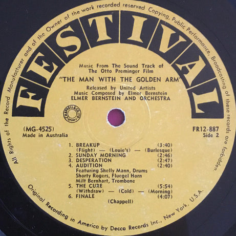 Elmer Bernstein : The Man With The Golden Arm (Soundtrack) (LP, Album, Mono)