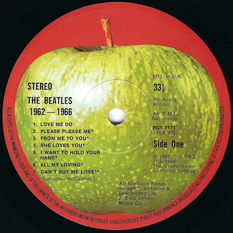 The Beatles : 1962-1966 (2xLP, Album, Comp, Rou)