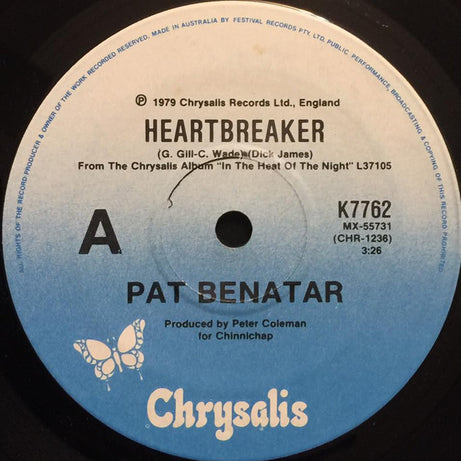 Pat Benatar : Heartbreaker (7", Single)