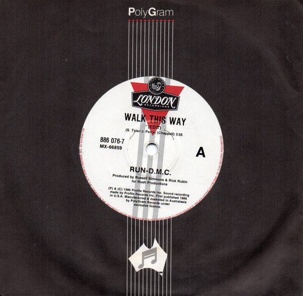 Run-D.M.C.* : Walk This Way (7", Single)