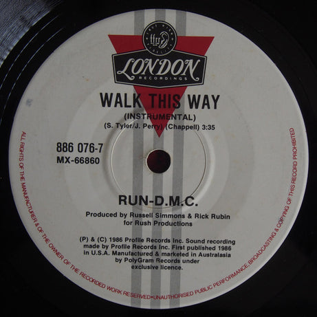 Run-D.M.C.* : Walk This Way (7", Single)