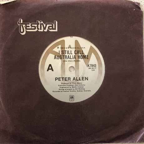 Peter Allen : I Still Call Australia Home (7", Single)