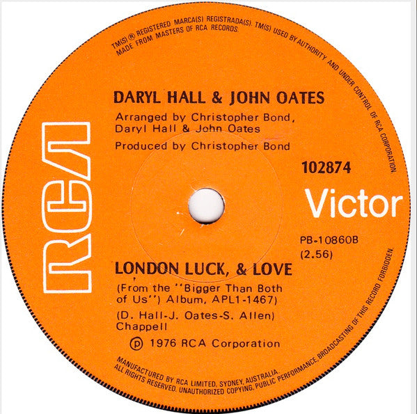 Daryl Hall & John Oates : Rich Girl (7", Single)