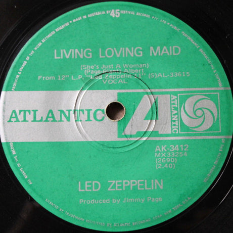 Led Zeppelin : Whole Lotta Love (7", Single)