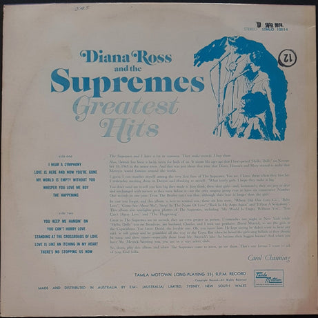 The Supremes : Greatest Hits Volume Two (LP, Comp, Non)