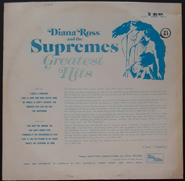 The Supremes : Greatest Hits Volume Two (LP, Comp, Non)