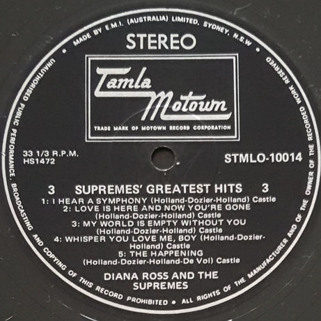 The Supremes : Greatest Hits Volume Two (LP, Comp, Non)