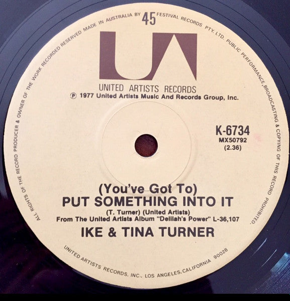 Ike & Tina Turner : Delilah's Power / (You've Got To) Put Something Into It (7", Single)