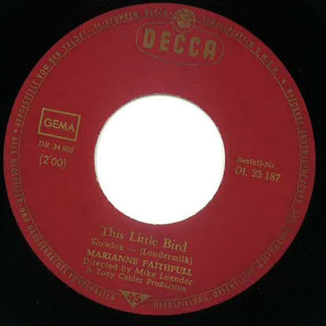 Marianne Faithfull : This Little Bird (7", Single)